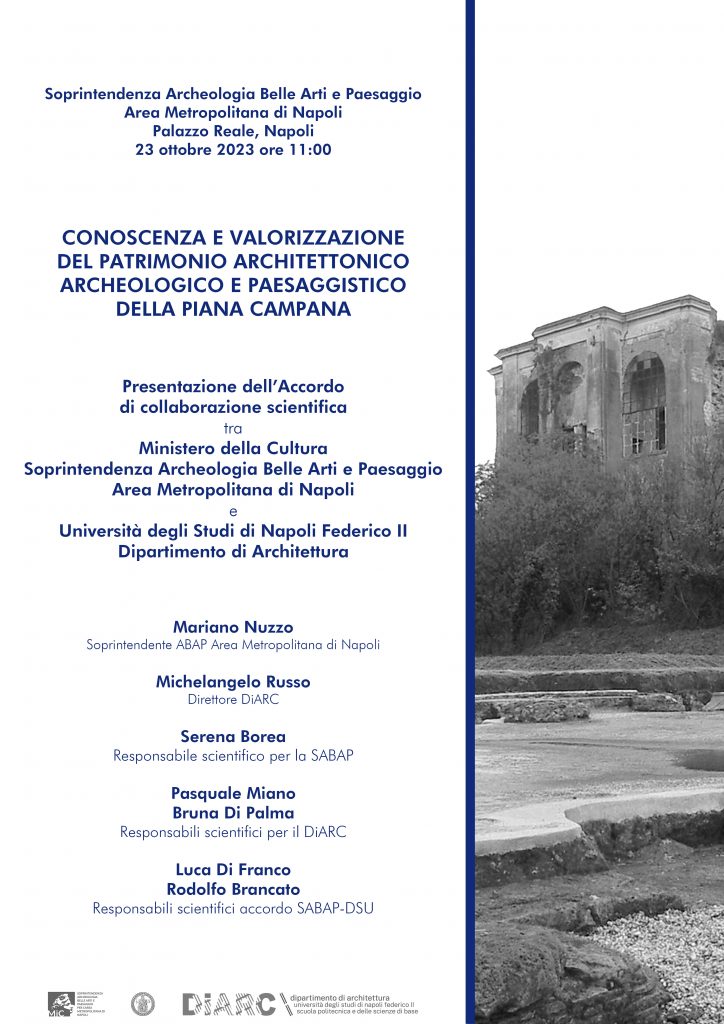 La Soprintendenza per l’Area Metropolitana di Napoli sigla un protocollo d’intesa per la conoscenza e valorizzazione della Piana Campana