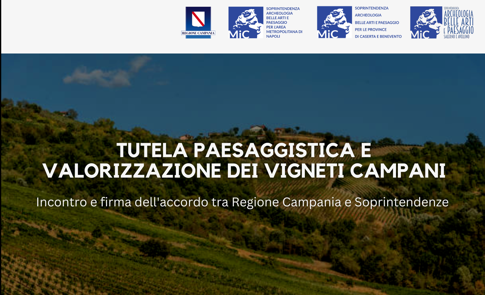 Tutela paesaggistica e valorizzazione dei vigneti campani: un accordo per il futuro del territorio