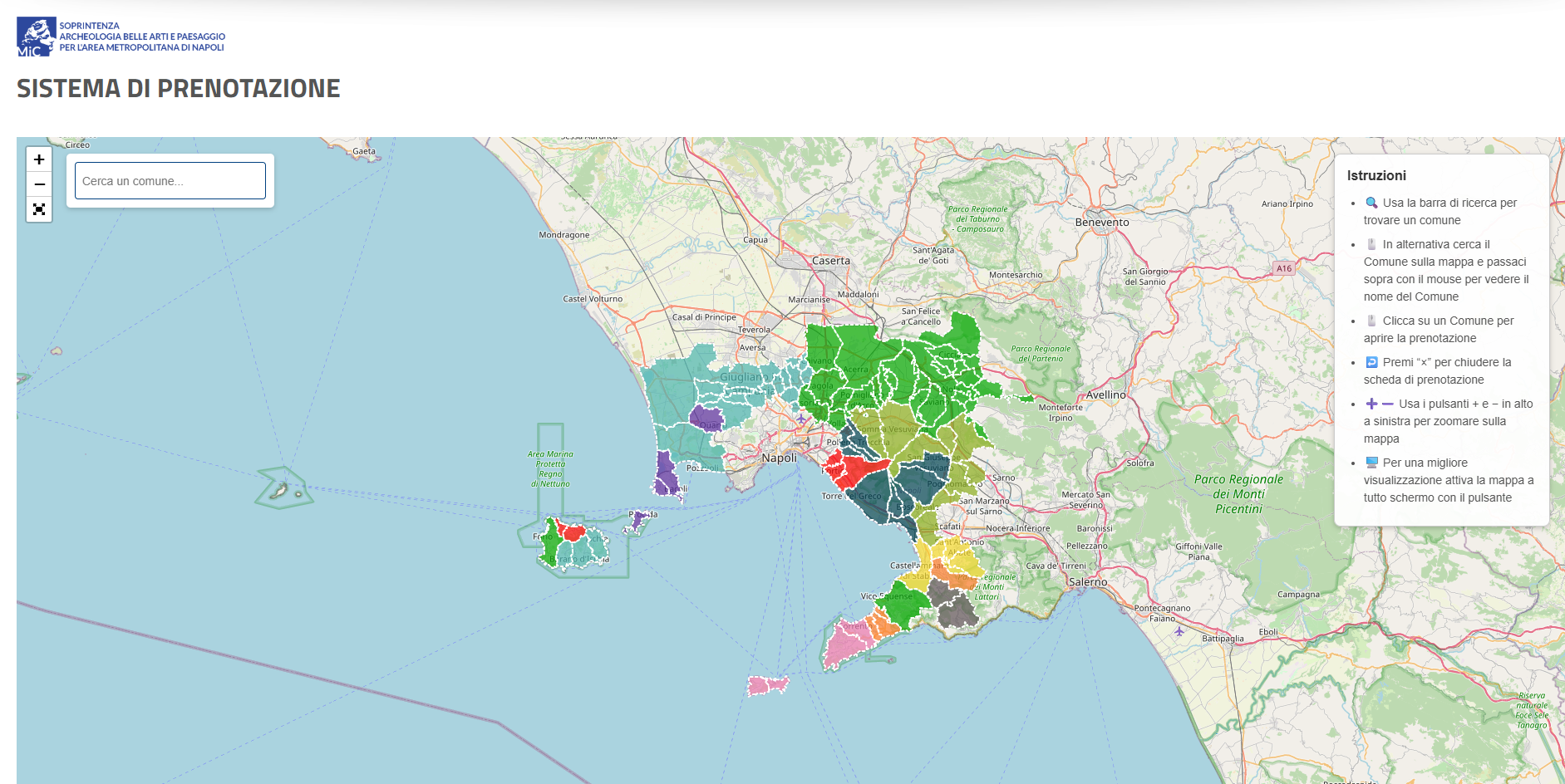 Nuovo sistema di prenotazione con i funzionari architetti