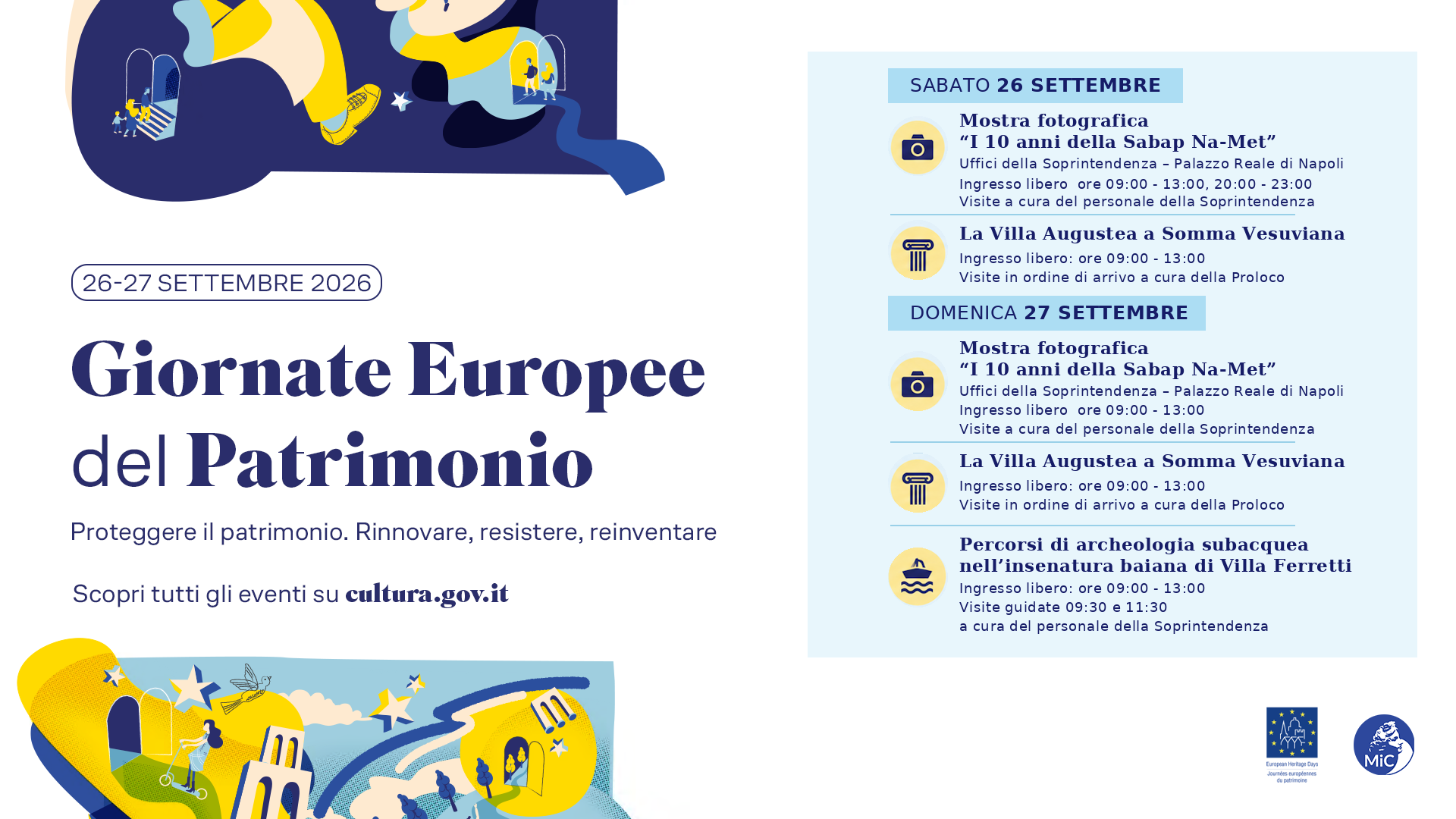 Giornate Europee del Patrimonio 2026: la Soprintendenza apre i suoi luoghi e propone nuovi percorsi tra tutela, conoscenza e partecipazione